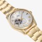Orient Mens AR00 Semi Skeleton White Dial Gold Tone Bracelet Watch RA-AR0007S
