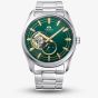 Orient Mens AR00 Semi Skeleton Green Dial Bracelet Watch RA-AR0008E
