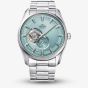 Orient Mens AR00 Semi Skeleton Ice Blue Dial Bracelet Watch RA-AR0009L