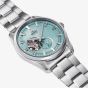 Orient Mens AR00 Semi Skeleton Ice Blue Dial Bracelet Watch RA-AR0009L