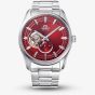 Orient Mens AR00 Semi Skeleton Red Dial Bracelet Watch RA-AR0010R