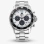Orient Mens Mako Chronograph Solar White Dial Bracelet Watch RA-TX0203S