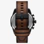Diesel Mens Mega Chief Chronograph Brown Leather Strap Watch DZ4692