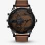 Diesel Mens Mr Daddy Slim Brown GMT Chronograph Dial Watch Watch DZ7492