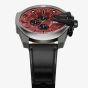 Diesel Mens Mega Chief Red Chronograph Dial Leather Strap Watch DZ4714