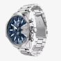 Diesel Mens Mega Chief Blue Chronograph Dial Bracelet Watch DZ4721