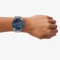 Diesel Mens Spiked Blue Chronograph Dial Bracelet Watch DZ4724