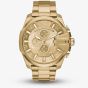 Diesel Mens Mega Chief Chronograph Dial Gold Plated Bracelet Watch DZ4360