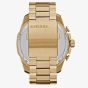 Diesel Mens Mega Chief Chronograph Dial Gold Plated Bracelet Watch DZ4360