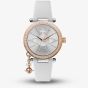 Vivienne Westwood Ladies Orb Pastelle Silver Dial White Leather Strap Watch VV006RSWH