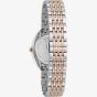 Bulova Ladies Classic Two-Tone Brown Dial Diamond Watch 98R230