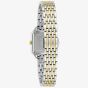 Bulova Ladies Sutton Square Two Colour Bracelet Watch 98L330