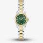 Bulova Ladies Surveyor Green Dial Two Colour Bracelet Watch 98L329