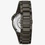Bulova Mens Maquina Stainless Steel Automatic Skeleton Dial Gunmetal Bracelet Watch 98A179