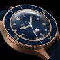 Bulova Mens Special Edition MIL-Ships Blue Bronze Watch 98A325