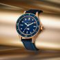 Bulova Mens Special Edition MIL-Ships Blue Bronze Watch 98A325