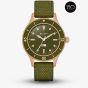Bulova Mens Special Edition MIL-Ships Green Bronze Watch Dl 98A324