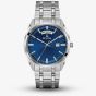 Bulova Mens Surveyor Blue Dial Stainless Steel Bracelet Watch 96C125