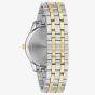 Bulova Mens Sutton Two-Tone Silver Dial Bracelet Watch 98B385