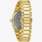 Bulova Mens Super Seville Gold Tone Green Dial Watch 97B237
