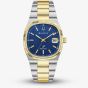 Bulova Mens Super Seville Two Tone Blue Dial Watch 98B462