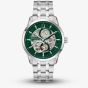 Bulova Mens Sutton Automatic Green Skeleton Dial Watch 96A329