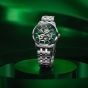 Bulova Mens Sutton Automatic Green Skeleton Dial Watch 96A329