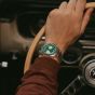 Bulova Mens Racer Chronograph Green Bracelet Watch 98B468