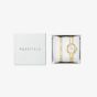 ROSEFIELD Ladies Studio Bangle White Mother of Pearl Golden Bangle Bracelet Watch & Crystal Bangle Gift Set BWGCG-X293