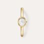 ROSEFIELD Ladies Studio Bangle White Mother of Pearl Golden Bangle Bracelet Watch & Crystal Bangle Gift Set BWGCG-X293