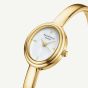 ROSEFIELD Ladies Studio Bangle White Mother of Pearl Golden Bangle Bracelet Watch & Crystal Bangle Gift Set BWGCG-X293