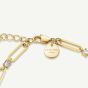 ROSEFIELD Ladies Boxelle White Dial Golden Bracelet Watch & Round Crystals Bracelet Gift Set BWGRC-X283
