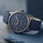 G-STAR Mens Originals Blue Leather Strap Watch GSW.503.04