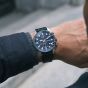 G-STAR Mens Bend3D Blue Dial Black Leather Strap Watch GSW.505.02