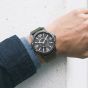 G-STAR Mens Constructed Black Dial Green Leather Strap Watch GSW.506.03
