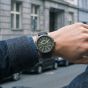 G-STAR Mens Constructed Green Dial Black Leather Strap Watch GSW.506.04