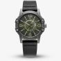 G-STAR Mens Constructed Green Dial Black Leather Strap Watch GSW.506.04