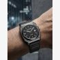 G-STAR Mens Cube Black Leather Strap Watch GSW.508.02