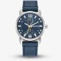 G-STAR Mens Rovic Blue Leather Strap Watch GSW.509.01