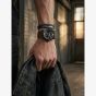 G-STAR Mens Rovic Black Dial Brown Leather Strap Watch GSW.509.03