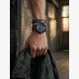 G-STAR Mens Rovic Blue Dial Brown Leather Strap Watch GSW.509.04