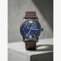 G-STAR Mens Rovic Blue Dial Brown Leather Strap Watch GSW.509.04