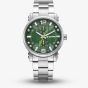 G-STAR Mens Rovic Green Dial Silver Bracelet Watch GSW.509.06