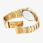 Jacques du Manoir Mens Horizon Black Dial Gold Tone Stainless Steel Bracelet Watch JWG03504
