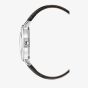 Jacques du Manoir Mens Genesis White Dial Black Leather Strap Watch JWG04801