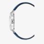 Jacques du Manoir Mens Genesis White Dial Blue Leather Strap Watch JWG04802