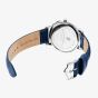 Jacques du Manoir Mens Genesis White Dial Blue Leather Strap Watch JWG04802