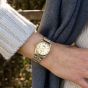 Jacques du Manoir Ladies Inspiration Elegance Gold Dial Two Tone Stainless Steel Bracelet Watch JWL01201