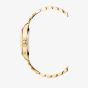 Jacques du Manoir Ladies Inspiration Roman White Mother Of Pearl Dial Gold Tone Stainless Steel Bracelet Watch JWL01302