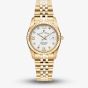 Jacques du Manoir Ladies Inspiration Roman II White Dial Gold Tone Stainless Steel Bracelet Watch JWL01306